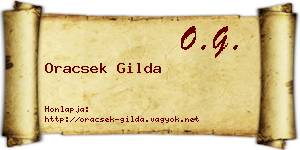 Oracsek Gilda névjegykártya